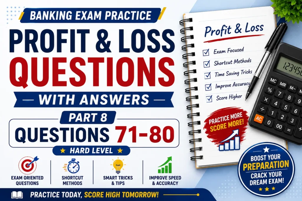 Profit and Loss Questions with Answers Part 8 for Banking Exams