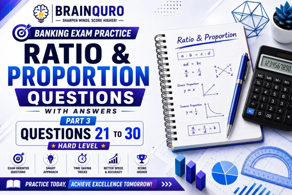 Tough Ratio and Proportion Questions with Answers Part 3 for Banking Mains