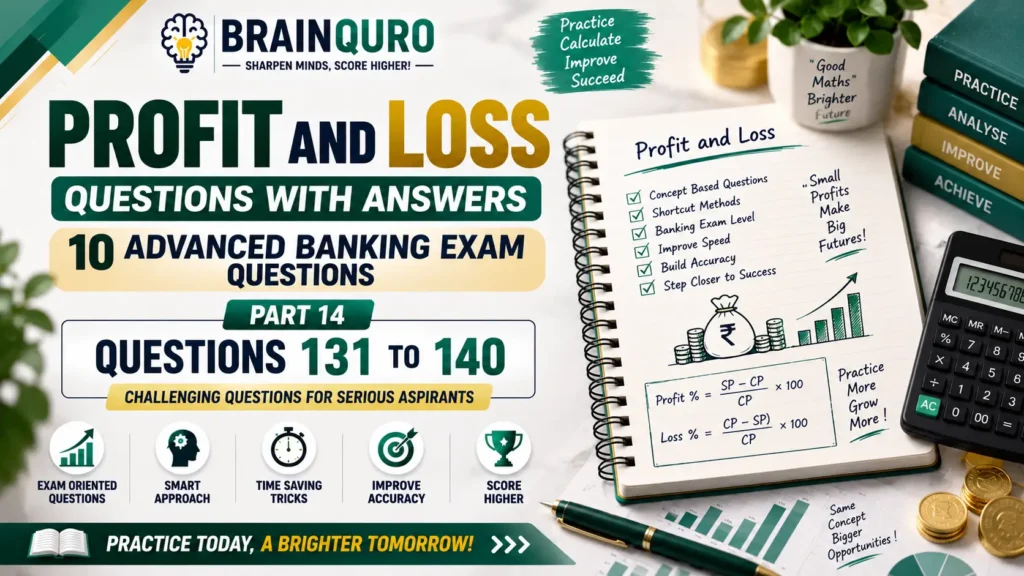 Profit and Loss Questions with Answers - Advanced Banking Exam Practice Set