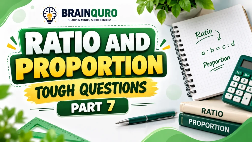 Ratio and Proportion Tough Questions Part 7 | BrainQuro
